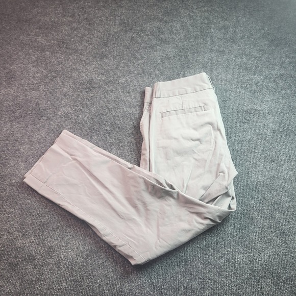 Banana Republic Pants - Banana Republic Women Stretch Slim Chino Pants Size 0 Gray Khaki Ankle Workwear